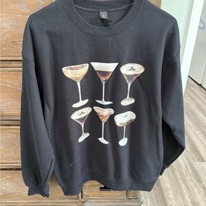 Gildan Black Sweatshirt with Expresso Martini Design